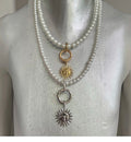 Perlenkette & Edelstahl-Kettenring - exklusiver Wechselschmuck in Gold & Silber