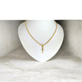 Kette Gothic Schwert Gold Neu