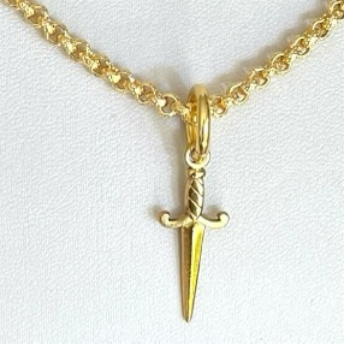 Kette Gothic Schwert Gold Neu