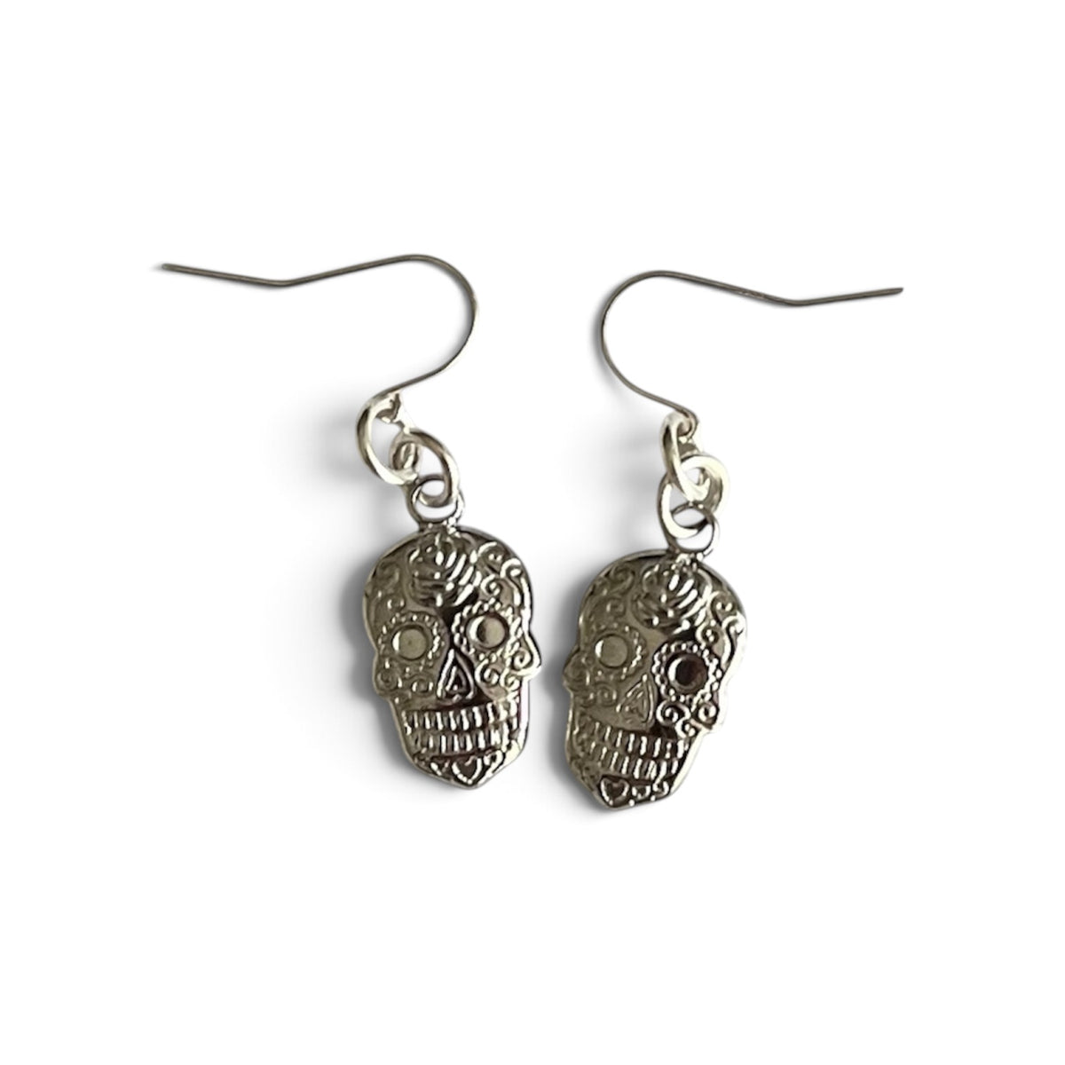 Totenkopf Ohrringe Silber Neu