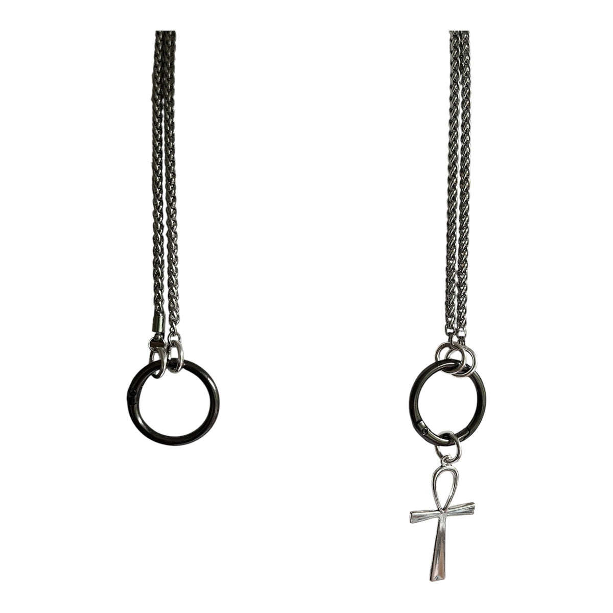 Herren Gürtelkette aus Edelstahl mit Kreuz Anhänger